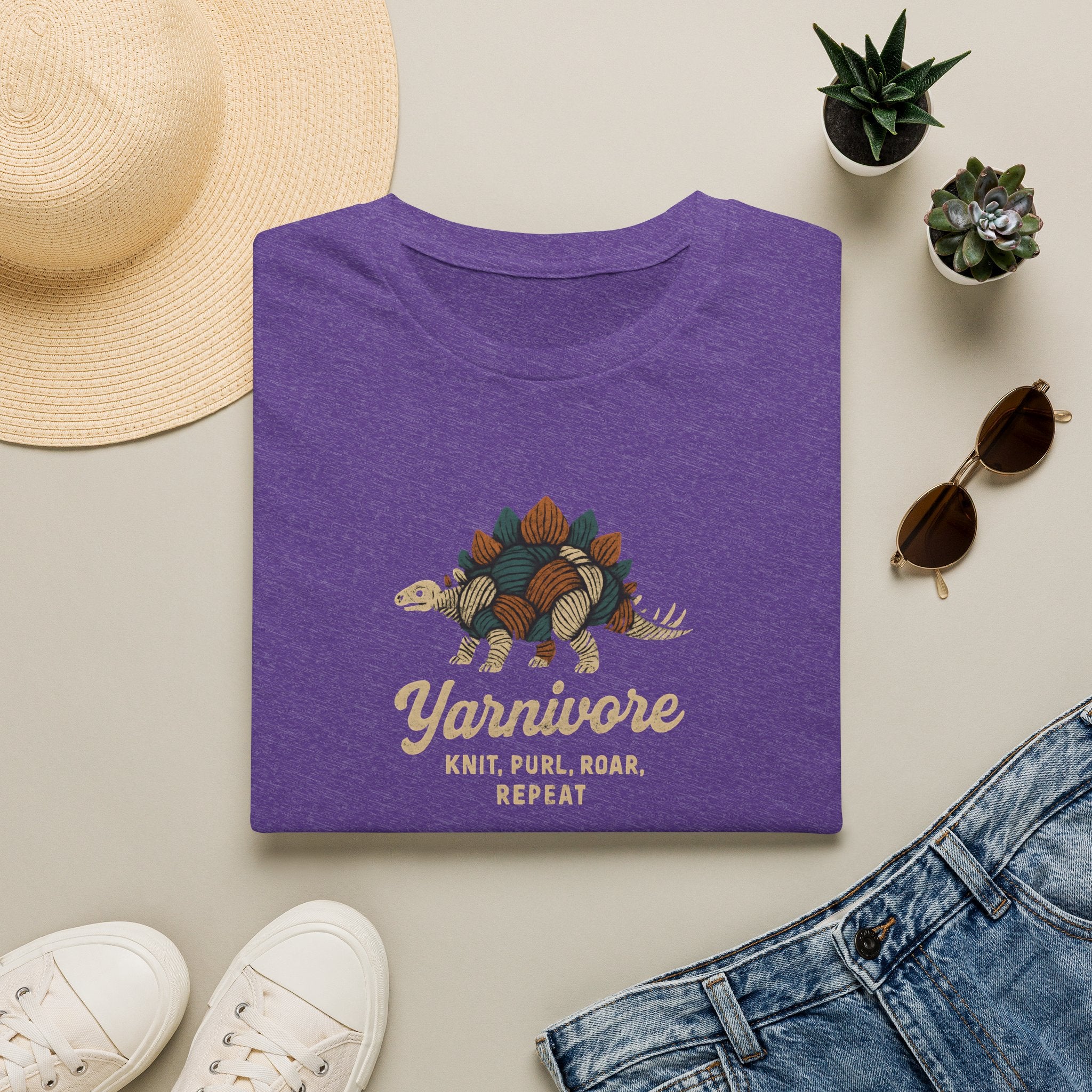 Yarnivore Knit Purl Roar T-Shirt