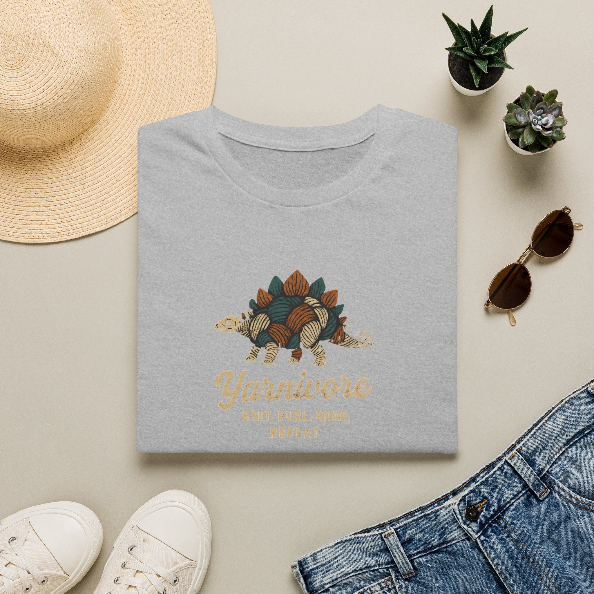 Yarnivore Knit Purl Roar T-Shirt