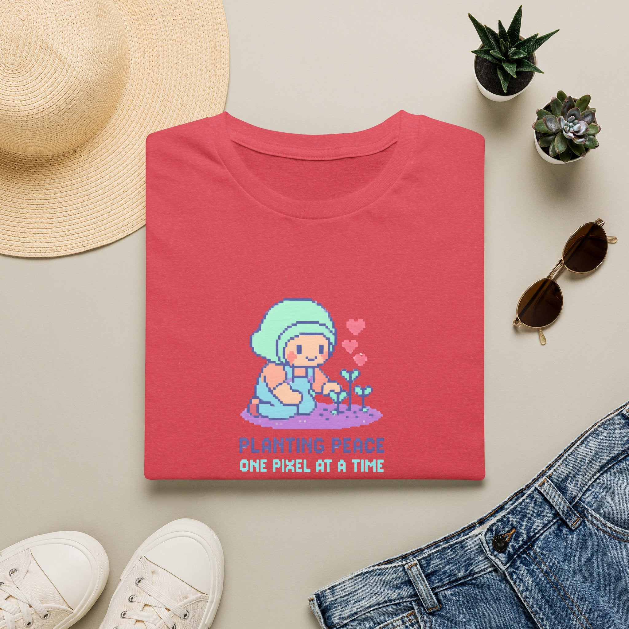 Planting Peace Pixel Art T-Shirt