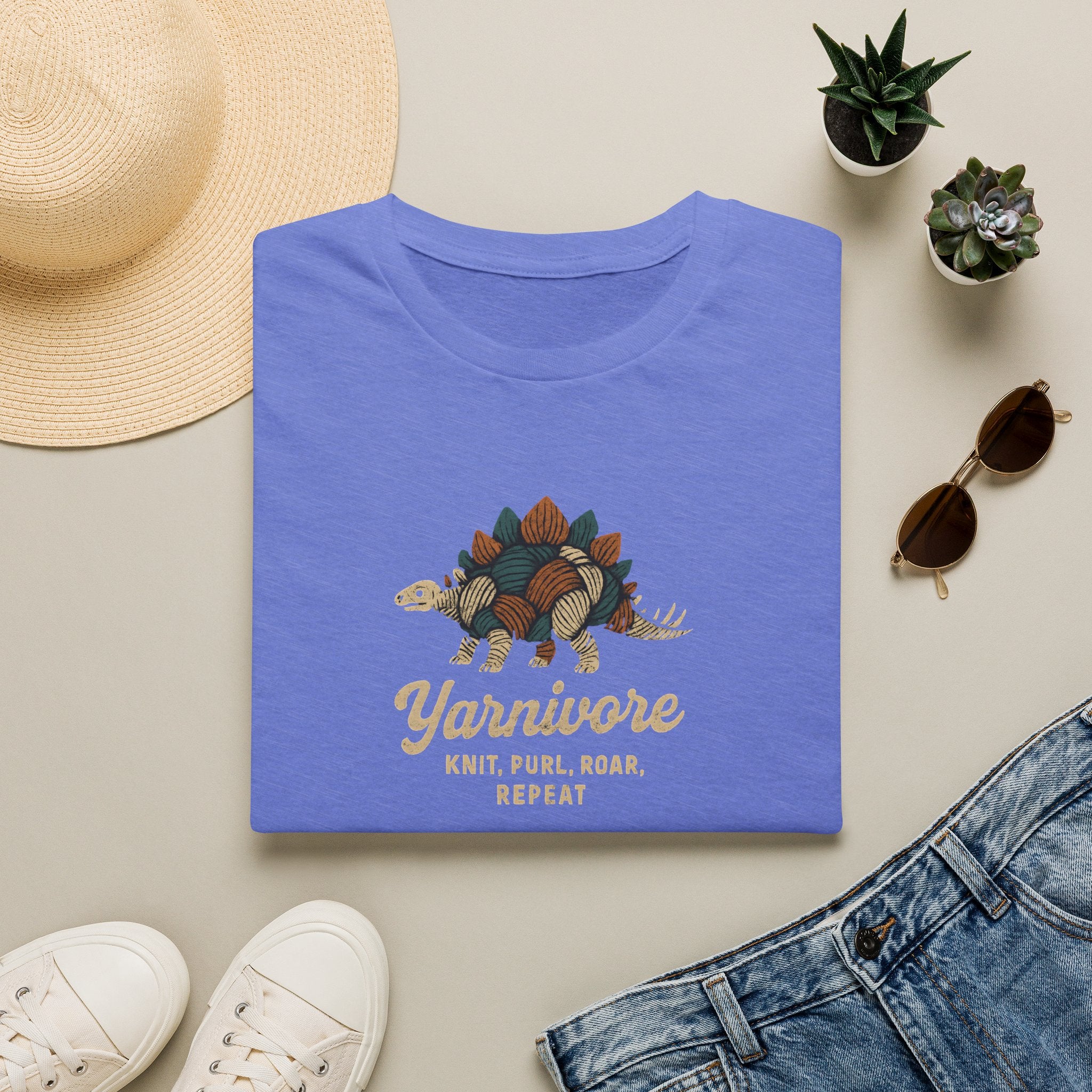 Yarnivore Knit Purl Roar T-Shirt