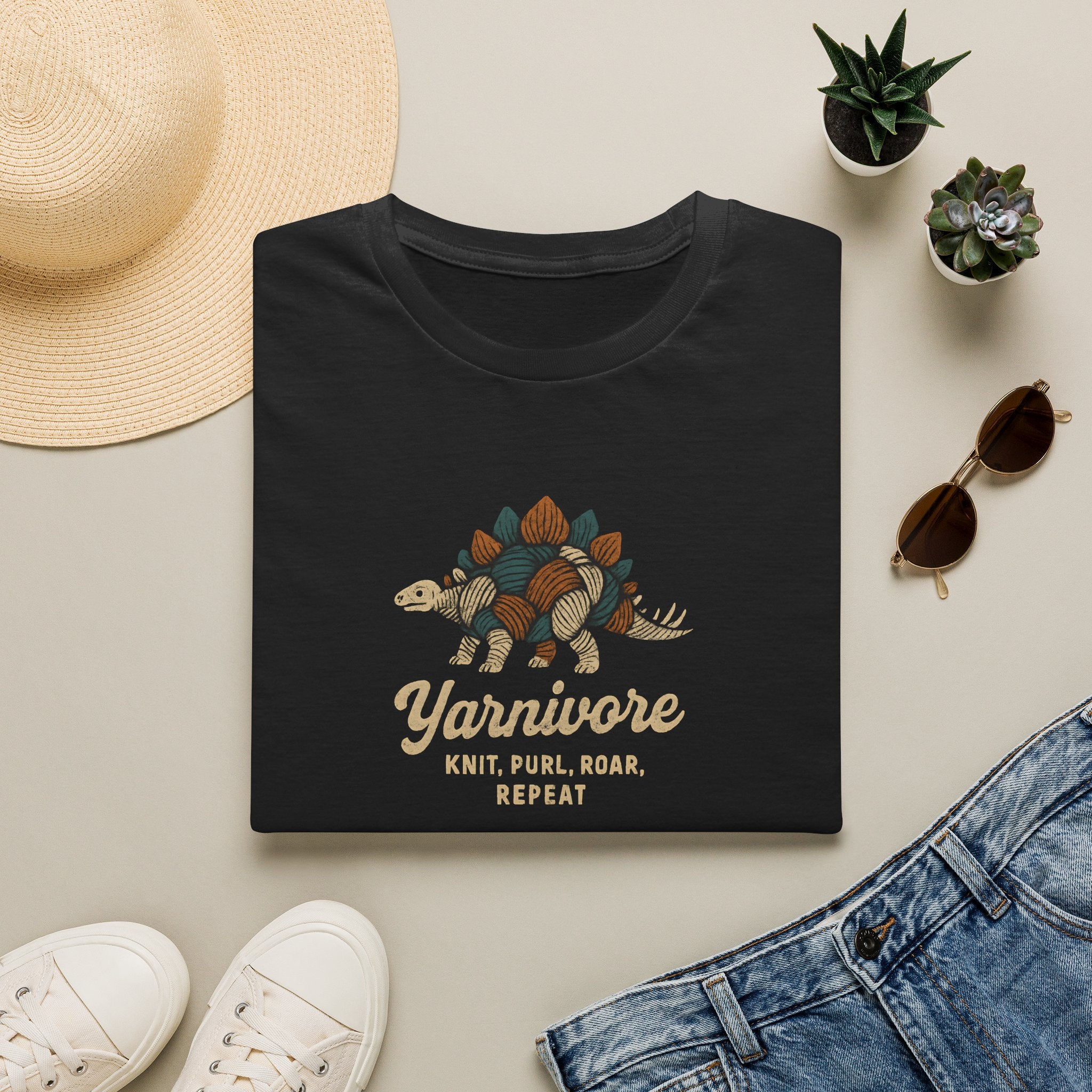Yarnivore Knit Purl Roar T-Shirt